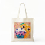 Blueberry Cupcake Love Canvas Bags