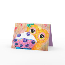 Blueberry Cupcake Love Card