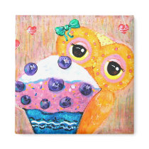Blueberry Cupcake Love Magnets