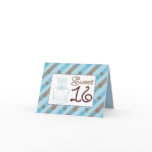 Blueberry Daisies Sweet 16 Invitation cards