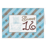 Blueberry Daisies Sweet 16 Invitation Cards