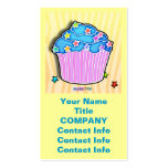 Blueberry Frosted CUPCAKE BUSINESS CARDS in Lemon