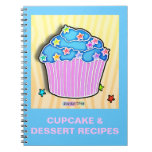 Blueberry Frosted Cupcake Recipe Notebook