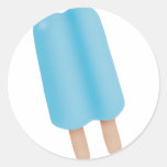 Blueberry Ice Pop Round Sticker