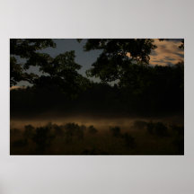 Blueberry Meadow Moonlight Poster