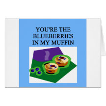 blueberry muffin lovers greeting cards