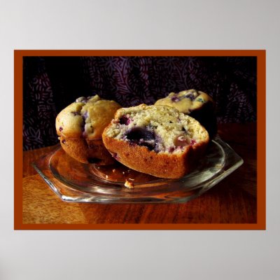 Blueberry Muffins Print by Bebops
