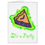 Blueberry pie greeting card