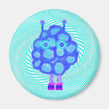 Blueberry Swirl Girl ! MagNEAT-O ! Fridge Magnets