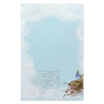 Bluebird and French Script Writing Stationery by greerdesign