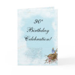 Bluebird and Nest Birthday Invitation Cards