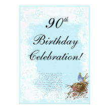 Bluebird and Nest Invitation