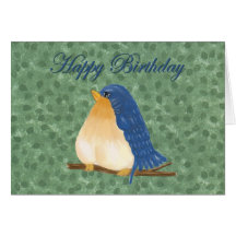 Bluebird Birthday Card (Large Print)