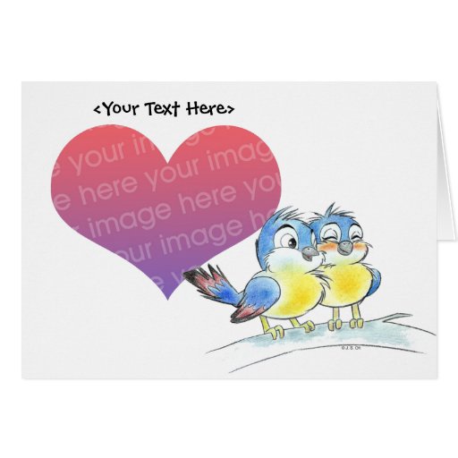 Bluebird couple card template