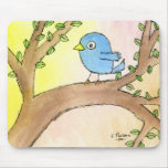 Bluebird in a Tree Mouse Pad