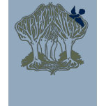 Bluebird in the trees. t-shirts