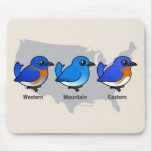 Bluebird Map Mouse Pad