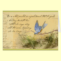 Bluebird on Branch & Victor Hugo Quote cards