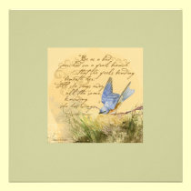 Bluebird on Branch Victor Hugo Quote Invite invitations