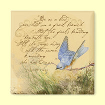 Bluebird on Branch & Victor Hugo Quote magnets