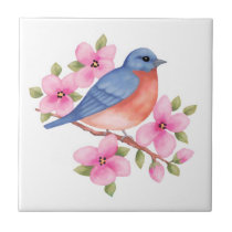 Bluebird Painting Ceramic Tile tiles