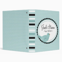 Bluebird  Polka Dot Baby Photo Album BInder