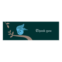 Bluebird thank you business card template