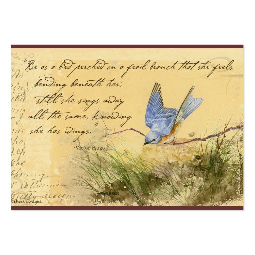 Bluebird Victor Hugo Quote Business Cards