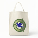 Bluebird Vintage Organic Recycle Grocery Tote Bag