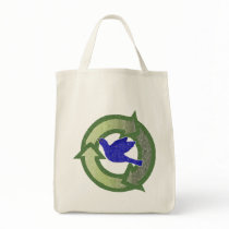 Bluebird Vintage Organic Recycle Grocery Tote Bag
