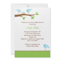 Bluebirds and Nest Baby Shower Invitation