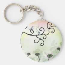 Bluebirds Duet Keychain