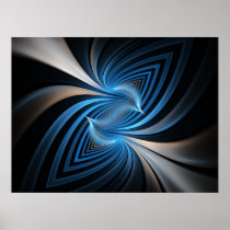 Bluebirds Fractal Print