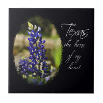 Bluebonnet "Texas the Home of My Heart" Tile tiles