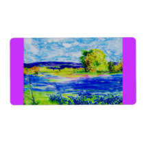 Bluebonnet  Wildflowers labels