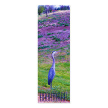Blued Egret Heron BOOKMARK Business Cards