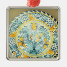 Bluedash' Delftware charger, Lambeth pottery Christmas Ornament