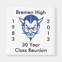 BlueDevil, Bremen High 30 Year Class Reunion Fridge Magnets