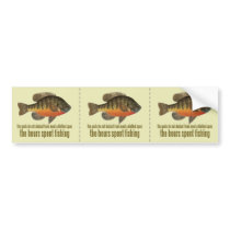 Bluegill Fishing Quote Bumper Stickers