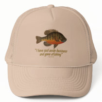 Bluegill Fishing Quote Hat
