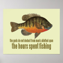 Bluegill Fishing Quote Print