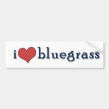 bluegrass du coeur i autocollants pour voiture