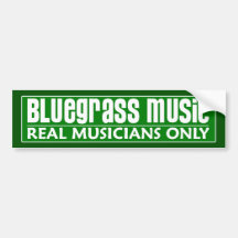 Bluegrass Music Bumper Sticker