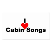 Bluegrass Music: I (heart) Cabin Songs Business Card Template