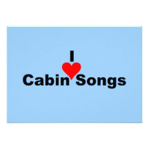 Bluegrass Music: I (heart) Cabin Songs Personalized Invite