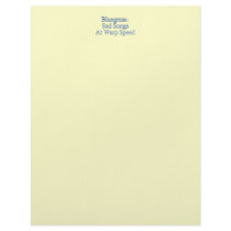 Bluegrass: Sad Songs At Warp Speed Personalized Letterhead