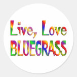 Bluegrass vivant d'amour adhésif rond