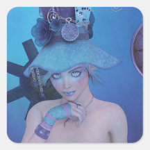 BlueHatHair.jpg Stickers