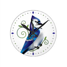 Bluejay Day Wall Clock