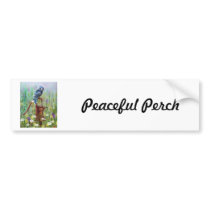 Bluejay: peaceful Perch Bumper Sticker